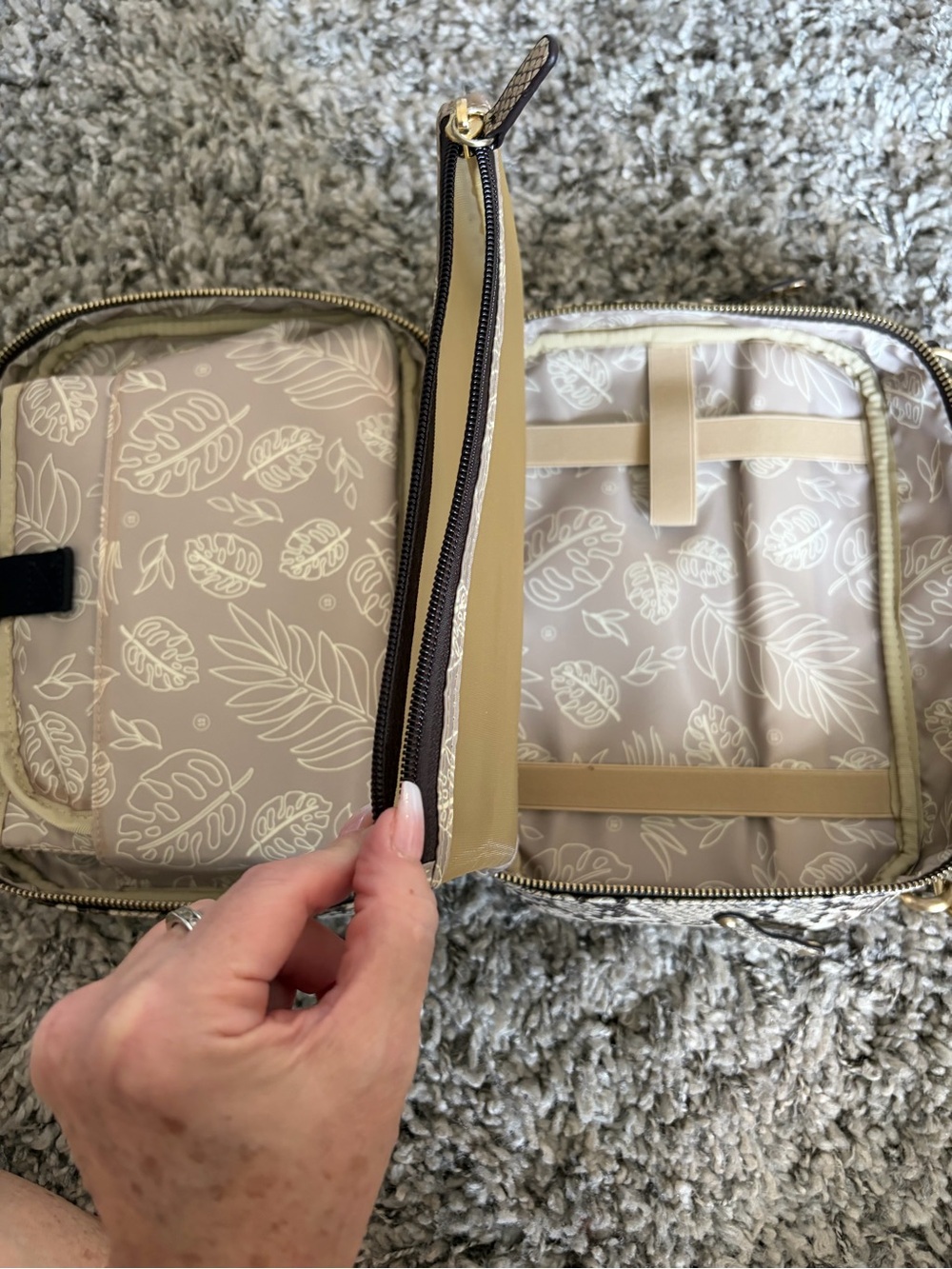 TWELVElittle Diaper Bag Snake Print Crossbody Baby Clutch Changing Pad EUC - Picture 4 of 8